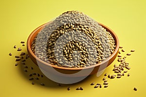 Isometric icon illustrating the essence of hemp seeds in detail