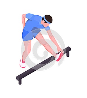 Runner Isometric Icon
