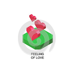 Isometric icons collection of human brain process