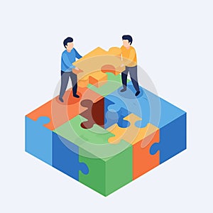 Teamwork Puzzle Collaboration, Solution, and Problem Solving