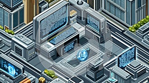 Futuristic AI Cityscape