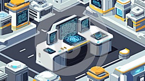 Futuristic AI Control Center
