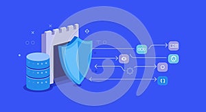 Data Security and Network Protection Concept