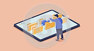 Digital File Management on Tablet