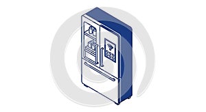 Smart Refrigerator Isometric Illustration