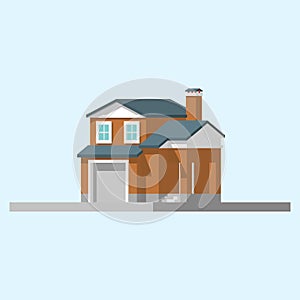 Isometric image of a private house