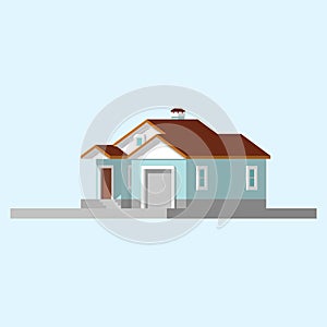 Isometric image of a private house