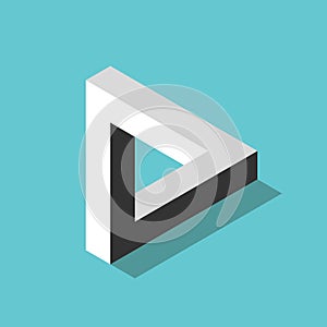 Isometric impossible Penrose triangle