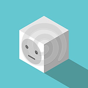 Isometric indifferent apathetic cube