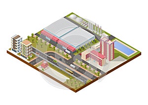 Isometric industrial area