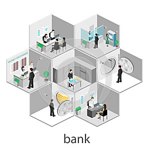 Isometric interior of bank