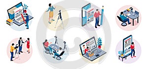 Isometric Journalist Composition