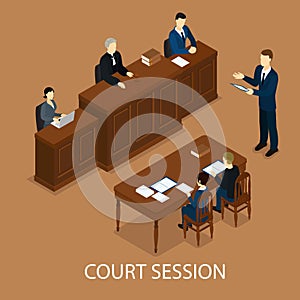 Isometric Judicial Session Concept