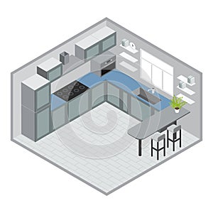 Isometric Kitchen Design