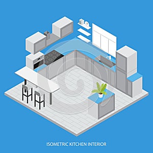 Isometric Kitchen Interior