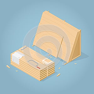 Isometric Lamber Storage Illustration