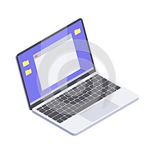Isometric Laptop Illustration