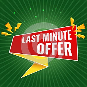 Isometric Last Minute Offer. Sale timer tag. Countdown Clock Promo. Flash Sales