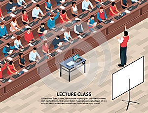 Isometric Lecture Class Background