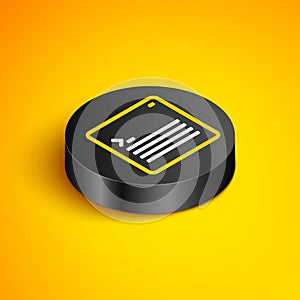 Isometric line Software, web developer programming code icon isolated on yellow background. Javascript computer script