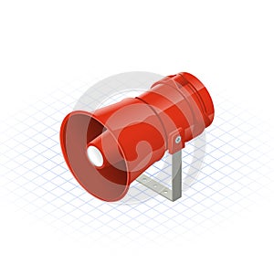 Isometric Loudspeaker Alarm Horn Sounder a Safety Equipment