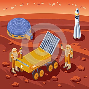 Isometric Mars Exploration Template