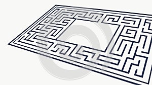 Isometric Maze Labyrinth Game Vector Design, Problem Solving, vector design Generative AI