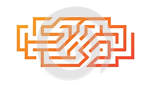 Isometric Maze Puzzle: Abstract Geometric Challenge, vector design Generative AI