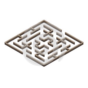 Isometric maze vector