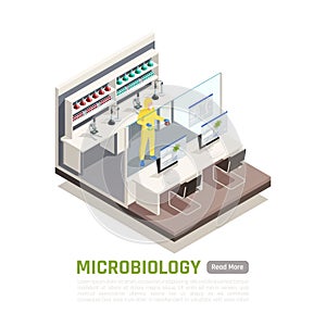 Isometric Microbiology Illustration