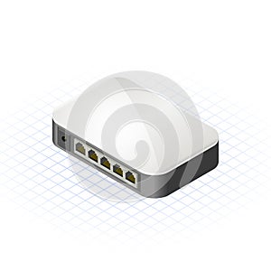 Isometric Mini Hub Vector Illustration