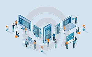Isometric mobile application and web design development process