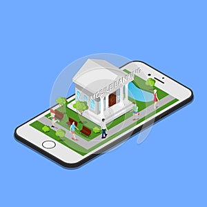 Isometric Mobile Banking. Isometric Bank. Mobile Payment