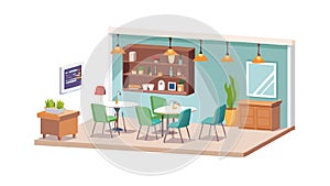 Isometric Modern Office Interior Workspace Scene, vector design Generative AI