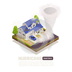 Isometric Natural Disaster Composition