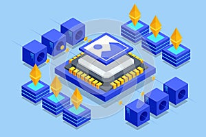 Isometric NFT Non-fungible token is a unique and non-interchangeable unit of data stored on a digital ledger blockchain