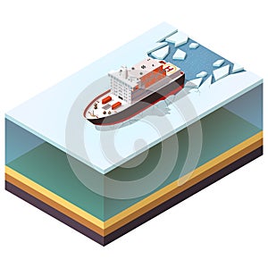 Isometric nuclear-powered icebreaker