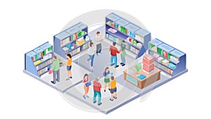 Isometric Office Interior: Collaborative Workspace, vector design Generative AI