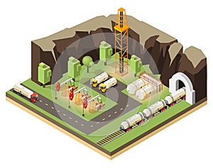 Isometric Oil Extraction Concept