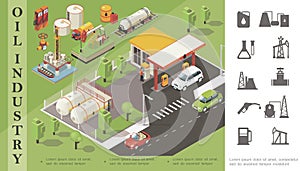 Isometric Oil Industry Concept