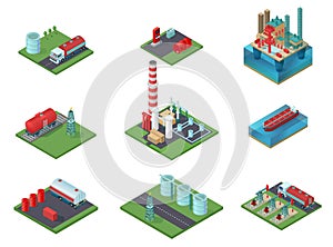 Isometric Oil Industry Set