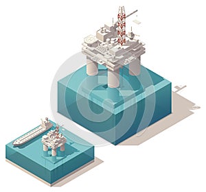 Isometric oil platform