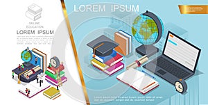 Isometric Online Education Composition