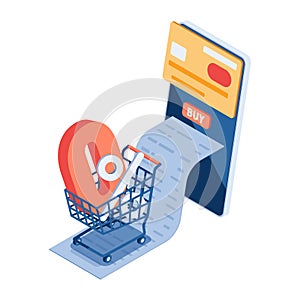 Isometric Online Shopping with Zero Percent Interest Installment Payments