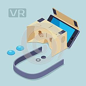 Isometric parts of the cardboard virtual reality