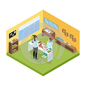 Isometric Pet Grooming Salon Template