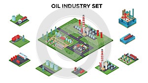 Isometric Petroleum Industry Concept