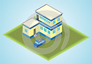 Isometric police office