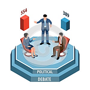 Isometric Political Concept