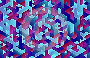 Isometric polygonal geometric backdrop.